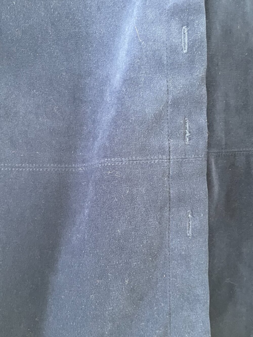 Talbots Faux Suede Blue Stretch Shirt Size S Navy - Picture 9 of 10